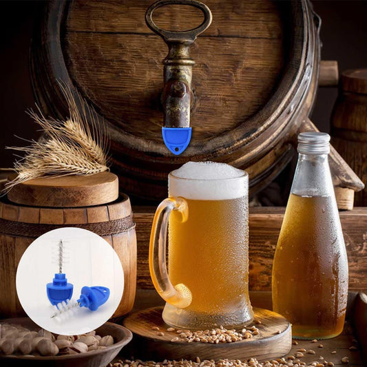 20 Pack Beer Tap Plug Brush for Faucet Draft Beer Tap Plugs Brush Beer Tap Cleaning Brush Beer Faucet Brush Cap Cover Kit Keg Tap Beer Tap Plugs with Brushes Faucet Soother Sanitary Covers (Blue)