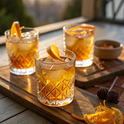 Candied Fruit Orange Peel Twist in Syrup, Popular Cocktail Garnish for Skinny Margarita, Martini, Mojito, Orange Peel for Old Fashioned Drinks, Baking, Desserts, Salad, 10.9 Oz