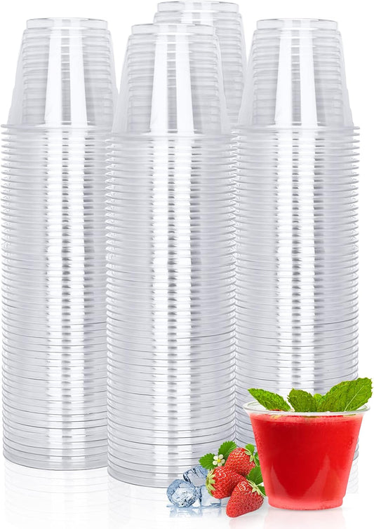 [9Oz - 150 Cups Plastic Cups Clear - Disposable Tumbler for Cocktails, Wine and More Essential Party Supplies