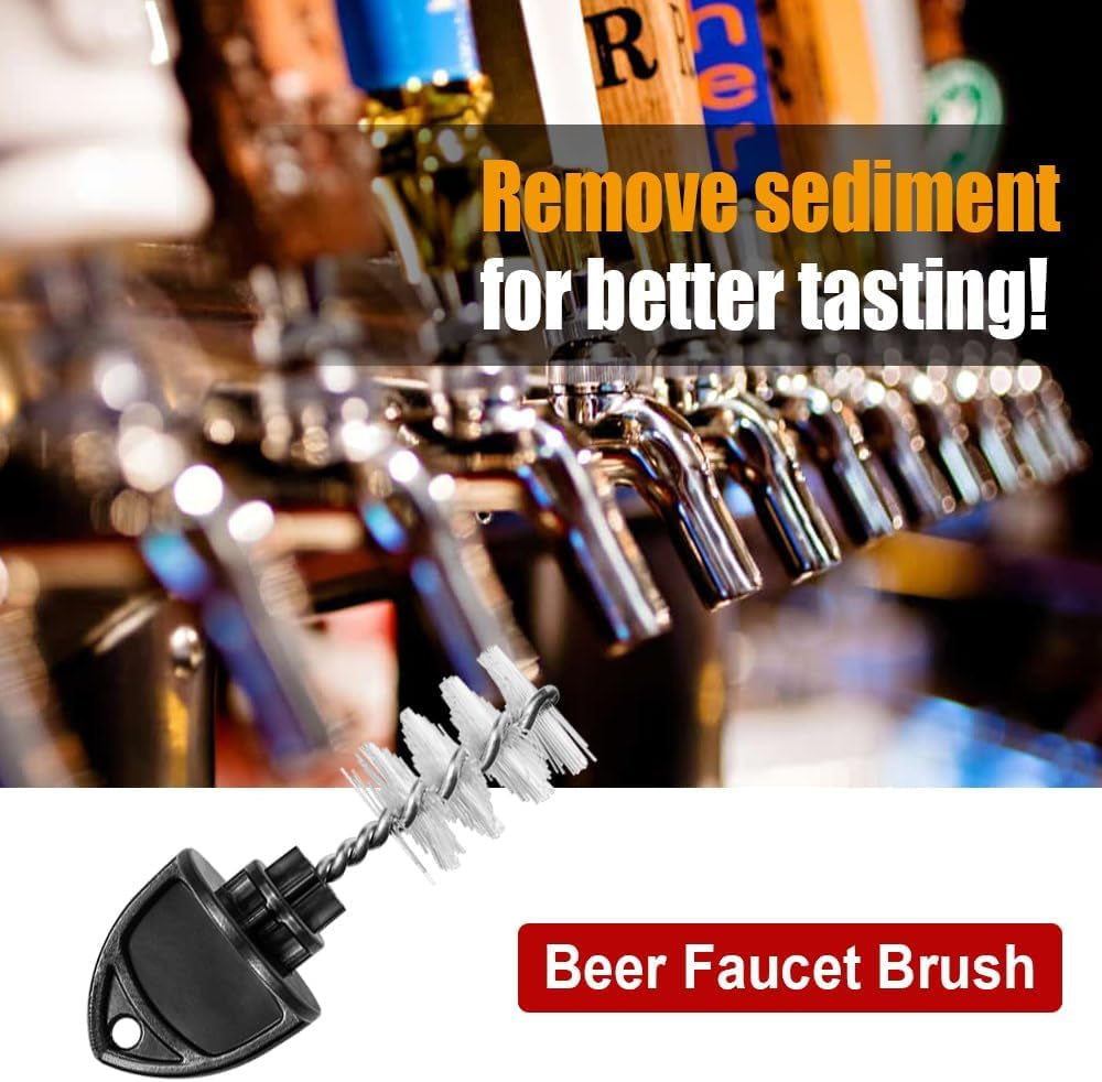 30 Beer Faucet Tap Plug Brush for Beer Faucet Plug Draft Beer Tap Cover Tap Plugs Beer Brush Plugs Beer Faucet Brush Caps Cover Beer Faucet Kegging Tap Cleaning Brush- 30 Pack Keg Beer Tap Brush Plug