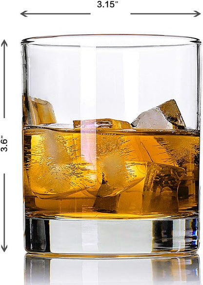 Whiskey Glasses,Set of 2,11 Oz,Premium Scotch Glasses,Bourbon Glasses for Cocktails,Rock Style Old Fashioned Drinking Glassware,Perfect for Father'S Day,Party,Bars,Gift, Restaurants and Home