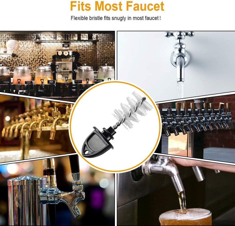 30 Beer Faucet Tap Plug Brush for Beer Faucet Plug Draft Beer Tap Cover Tap Plugs Beer Brush Plugs Beer Faucet Brush Caps Cover Beer Faucet Kegging Tap Cleaning Brush- 30 Pack Keg Beer Tap Brush Plug
