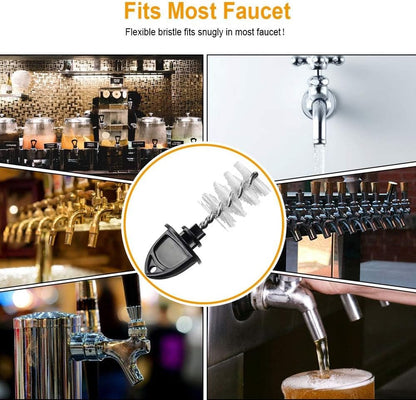 30 Beer Faucet Tap Plug Brush for Beer Faucet Plug Draft Beer Tap Cover Tap Plugs Beer Brush Plugs Beer Faucet Brush Caps Cover Beer Faucet Kegging Tap Cleaning Brush- 30 Pack Keg Beer Tap Brush Plug