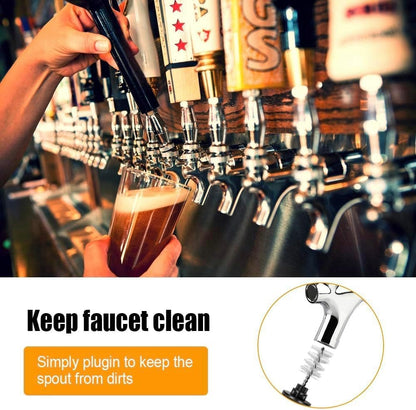 30 Beer Faucet Tap Plug Brush for Beer Faucet Plug Draft Beer Tap Cover Tap Plugs Beer Brush Plugs Beer Faucet Brush Caps Cover Beer Faucet Kegging Tap Cleaning Brush- 30 Pack Keg Beer Tap Brush Plug